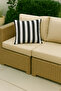 2 Pieces Outdoor 5 Year Colorfast Throw Pillow Cover 43X43 cm Black and White Striped - 3