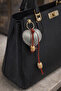 Designer Leather Heart Keychain & Bag Accessory - 2