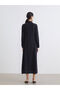 Black tie-waist modal blend shirt dress - 4