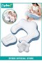 Baby Nursing Pillow with Arm and Backrest Pillow, Multifunctional Breastfeeding Pillow, Toddler Look Up and Lying Pillows, Ergonomic Breastfeeding Cushion, Anti-Vomit Milk, Adjustable Strap, Lumbar