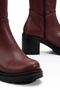 767-3013 Burgundy Zippered Daily Women's Boots - 5