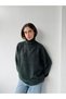 High-Necked Long Knit Sweater for Women in Dark Green - 7