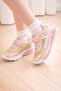 Girl's Patterned Glittery Casual Sneaker Shoes - 3