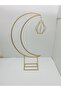 Crescent and lantern, metal, gold, height 80 cm