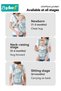 Baby Carrier, Baby Wraps Carrier with 2 Bibs and 2 Rattle Toys Set, Ergonomic Babywearing, Adjustabl - 6