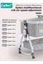 7PCS Baby Bedside Crib, Baby Bed with 360° Swivel Wheels, Portable Folding Bassinet for Infant Newb - 4
