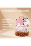 7 PCS Baby Gift Set, Newborn Baby Shower Gift for Boys Girls, Baby Gift Basket with Essential Stuff, - 2