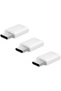 USB Tip C - MicroUSB Alb, Pachet de 3