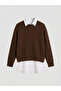 Nevavm Shirt Collar Self-Patterned Women's Knitwear Sweater with a Difference - 5