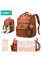 PU Baby Diaper Bag Backpack with Multifunction Diapers Changing Station, Baby Travel Backpack Bag wi