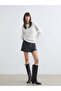 Esvab • Modern & Distinctive Zero Roba Collar Stone Detailed Loose Fit Women's Sweatshirt - 2