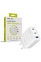 1xUSB-A + 2x USB-C 40W Alb