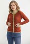Colorful Pocket Detailed Knitwear Cardigan - Tan - 3