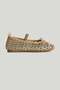 Gold Mesh Ballerina Shoes
