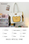 Large Capacity Shoulder Bag Durable Macaron Color Scheme Smooth Zipper Solid Color Tote Bag - 3