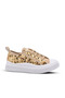 Sweet Girl's Sequined and Laced Gold Color Sneaker
