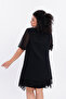 Women's Plus Size Patterned Blouse Tulle Fabric Inner Lining Modern Stylish Short Sleeve Blouse Ng5023 - 5