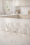 Set of 4 200 ml Borosilicate Glass Cups with Handles and Line Pattern, Heat Resistant Transparent Kw-727 - 2