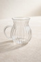 Set of 12 200 ml Borosilicate Glass Cups with Handles and Line Pattern, Heat Resistant Transparent Kw-727 - 3