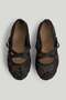 Black Mesh Ballerina Shoes - 7