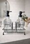 Double Glass Liquid Soap Dispenser & Detergent Dispenser Set with Metal Stand, 2X500 Ml, 2 Bottles - 5