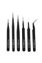 6 Pieces Per Set Anti-static Stainless Steel Tweezers Tool for Eyelash Extension Supplies Makeup ... - 2
