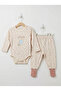 100% Organic Cotton Baby Long Sleeve Bodysuit and Self-Sock Bottom Pajamas 2-Piece Set - 5