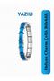Italian Charm Double Color Written Thick Model Stainless Steel Unisex Bracelet