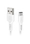 Cablu TECABLEMICROC15W USB-A - USB-C 1,5 m - Alb