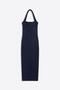 Denim midi elbise - 5