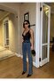 Women's Stone-Embellished High-Waisted Palazzo Fit Jeans - 7