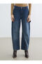 Indigo Barrel Fit Women's Jean Pants from Plus-Store - 2