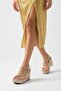Modern Gold Stone Stylish Women's Wedge Heel Shoes - 5