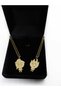 Fire and Water Necklace Valentine's Day Special Set of 2 for Lovers, Female, Male, Friend, Gold, Gold Color - 5