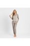 Women's Cotton Collared Buttoned Pocketed Gift Bundle and Dowry Set, 3 Pieces, 2-Piece Top and Bottom Pajama Set - 2