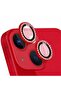 واقي عدسة الكاميرا ذو التصميم الخاص باللون الأحمر اللامع والمتوافق مع هاتف آيفون 14 / 14 بلس