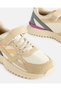 Senior Girls Beige Colour Block Trainer - 3