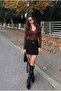 Women's V-Neck Transparent Long Sleeve Blouse - 4