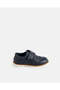 Boys Black Derby Shoes With Velcro