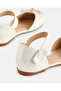 Girls White Bow Embellished Ballerina - 4