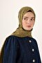 Cotton Liva Shawl Olive Green Non-Slip Tok Duruşlu 90X200 - 5