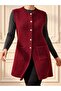 Crew Neck Tunic Knitwear Soft Vest / Claret Red - 5