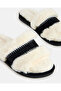 Women Black Textured Strap Slipper - 4