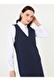 Knitwear Hijab Dress - Navy Blue - - 3
