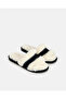 Women Black Textured Strap Slipper - 2