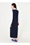 Knitwear Hijab Dress - Navy Blue - - 6