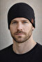 Men's Combed Cotton Beret Black Color, Flat Model, Flexible and Lightweight, Casual Hat - 3