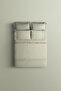 Adelya Green Double 100% Organic Cotton Linen Duvet Cover Set - 3