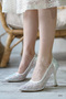Miss Jena Women's Cinderella Evening Dress High-Heeled Stylish Evening Shoes - 2