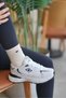 Women's Black and White Orthopedic Non-Slip Sole Casual Sneaker 050 - 3